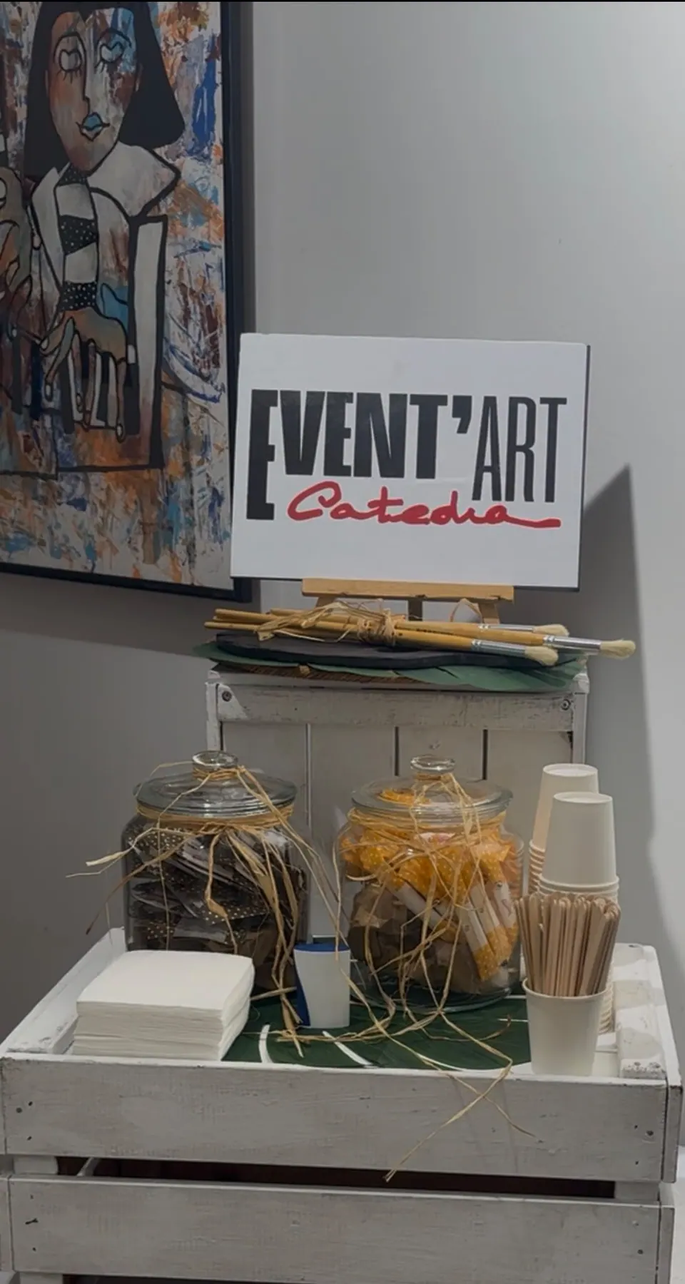 Córner gastronómico de EventArt montado para un evento