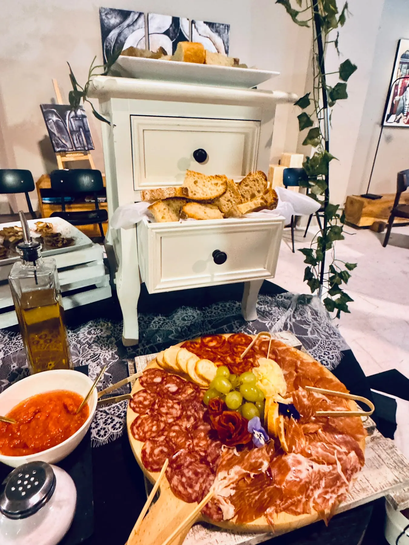 Córner gastronómico de EventArt montado para un evento