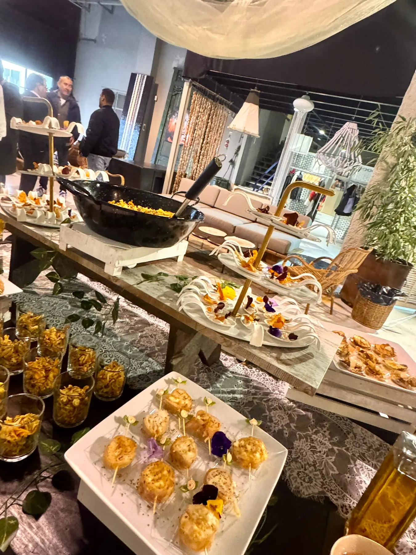 Córner gastronómico de EventArt montado para un evento