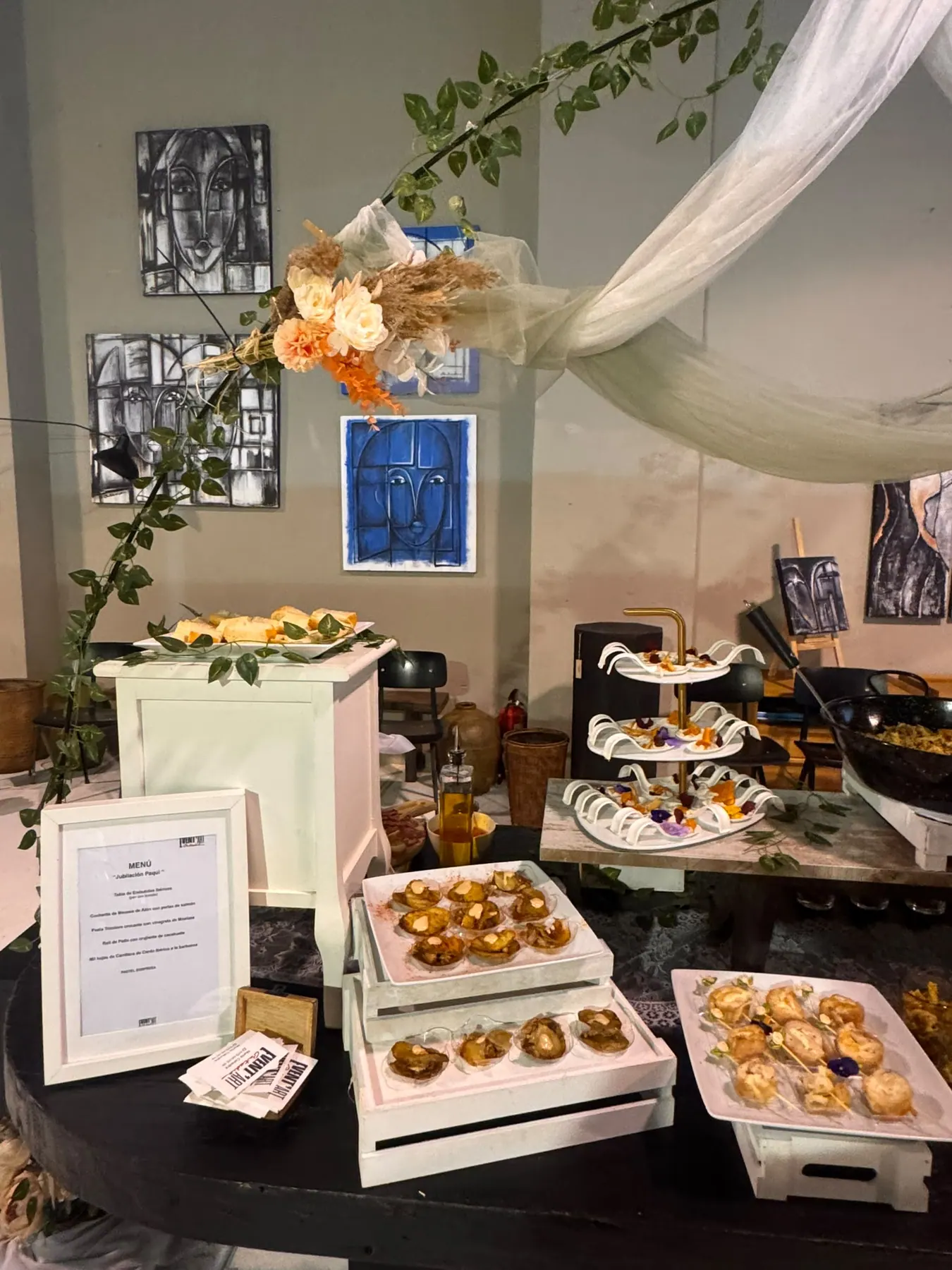 Córner gastronómico de EventArt montado para un evento