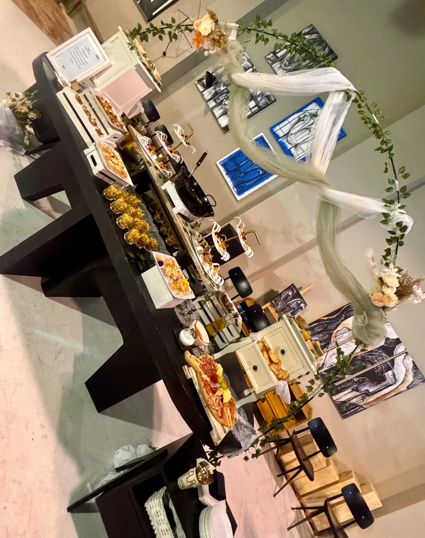 Córner gastronómico de EventArt montado para un evento