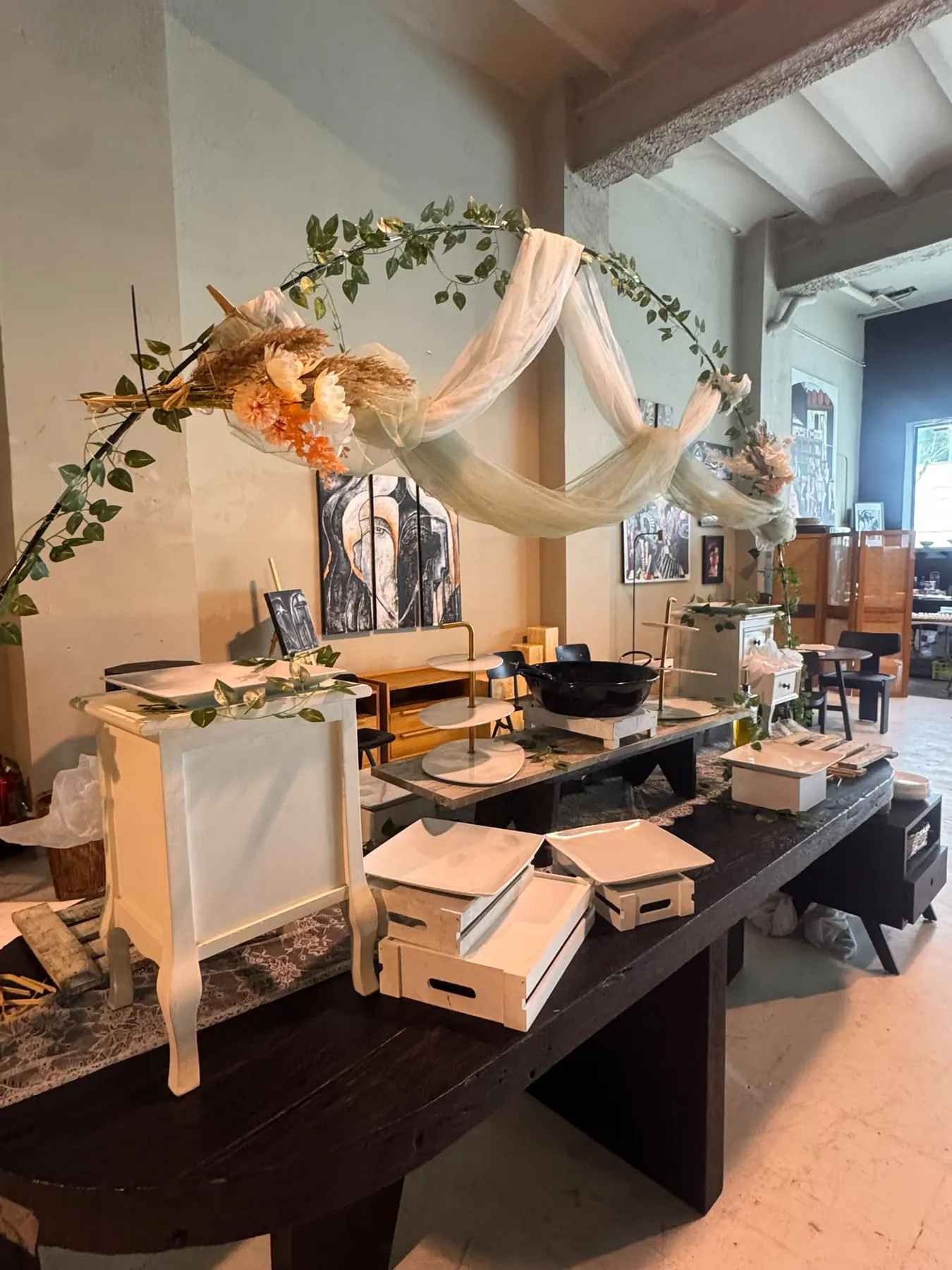 Córner gastronómico de EventArt montado para un evento