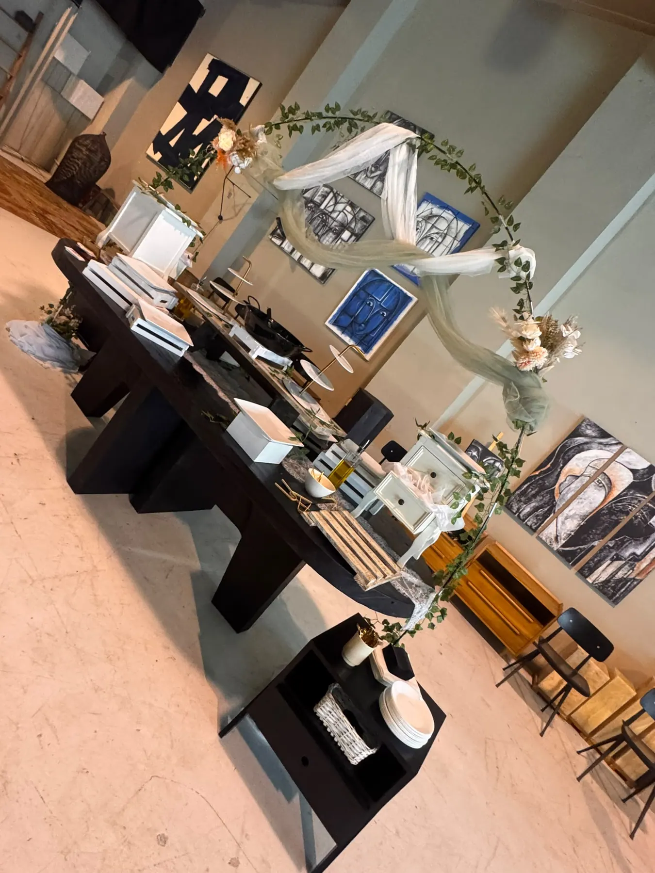Córner gastronómico de EventArt montado para un evento