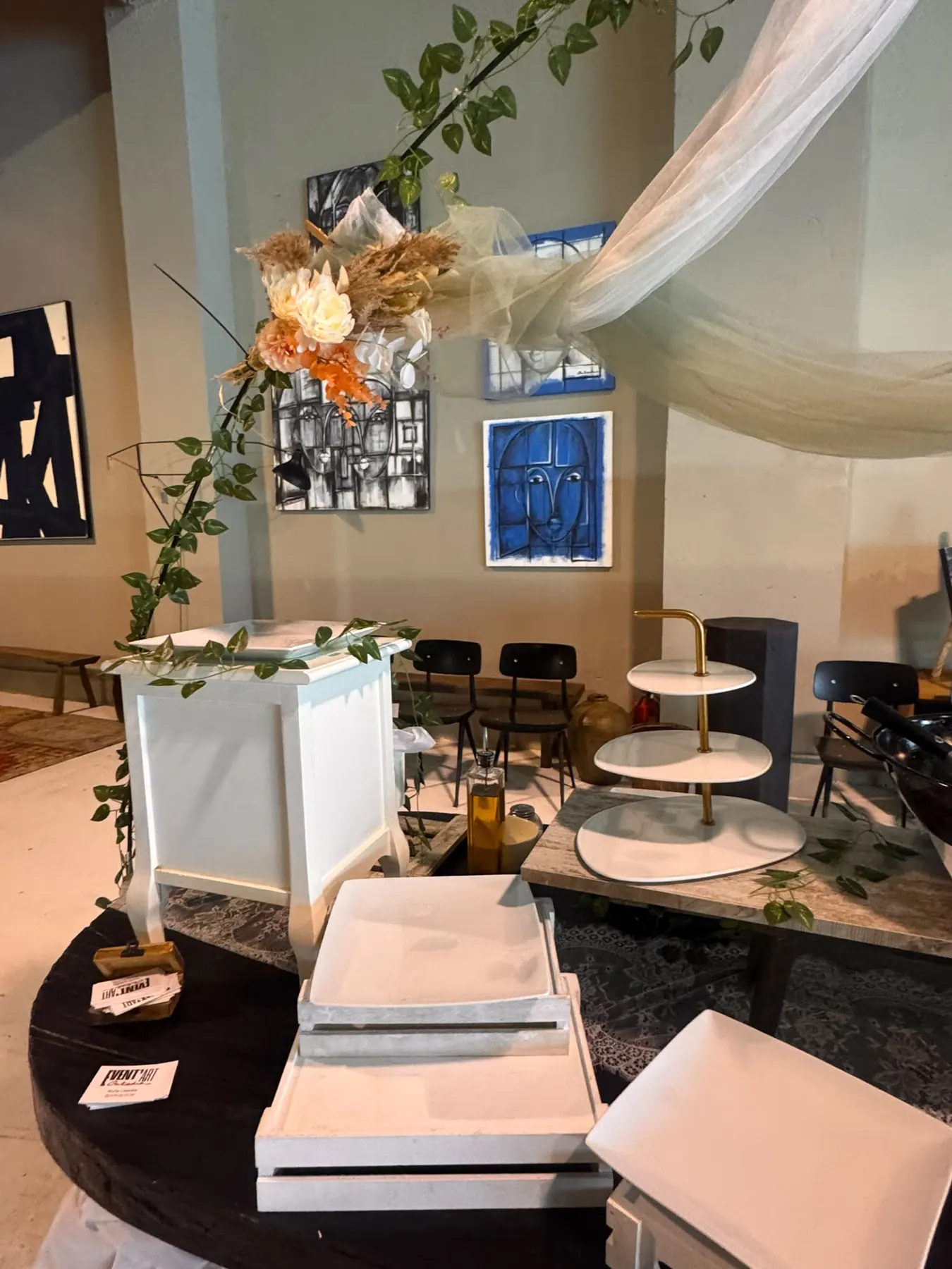 Córner gastronómico de EventArt montado para un evento