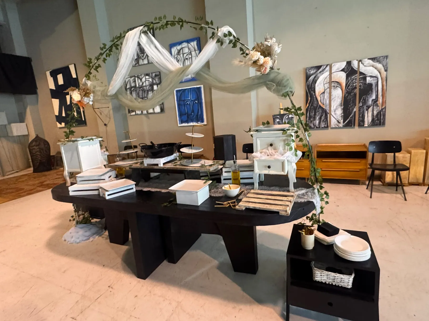 Córner gastronómico de EventArt montado para un evento